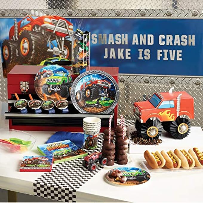 MONSTER TRUCK RALLY BEVERAGE NAPKINS 16-PIECES - Image 4